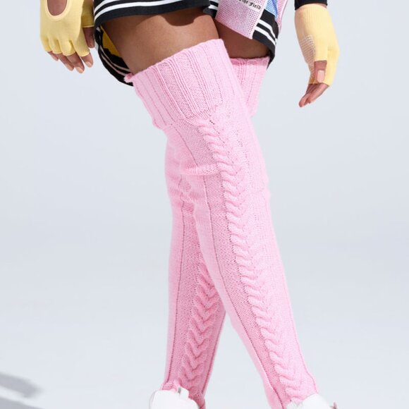 Pink thigh high sock Leggings main image 1